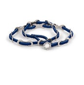 Image of Blue Cyclist Double Wrap Bracelet