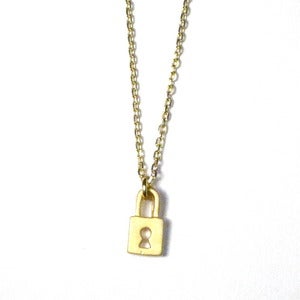 Image of Padlock Necklace - 16k gold plated