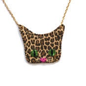 Image of As Featured in OK! Leopard Print Pussycat Necklace