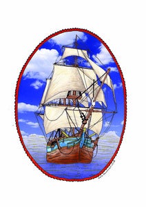 Image of Blue Skies & Adventure A2 Print.