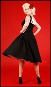 Image of SPECIAL OCASSION DRESS - BLACK/CONTRAST WHITE COLLAR