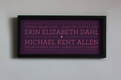 Image of 4 Generation Lineage+ Family Tree | 19¾"x9" with serif typeface