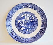 Image of Set of 4 Blue and White Dinner Plates