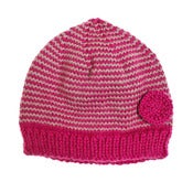 Image of 'Cherry' Apricot Hat 100% handknitted merino