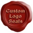 Image of 100 - 3/4" Round Faux Wax Seals with Custom Design