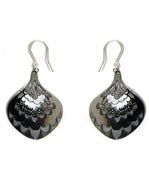 Image of Stainless Steel Peacock Feather Earrings