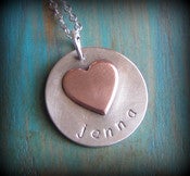 Image of Handstamped Sterling Silver Necklace