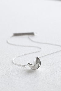 Image of sterling silver fortune cookie necklace 18"