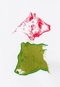 Image of 'RGBear' Gocco print