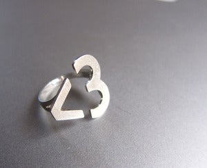 Image of I Heart You <3 Heart Ring - Handmade Silver Ring