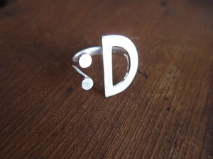 Image of Happy Face Ring :D - Handmade Silver Ring