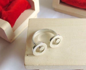 Image of Mr. Googly Eyes - Handmade Silver Ring