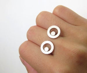 Image of Mr. Googly Eyes - Handmade Silver Ring