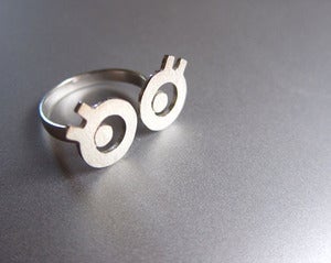 Image of Mr. Googly Eyes - Handmade Silver Ring