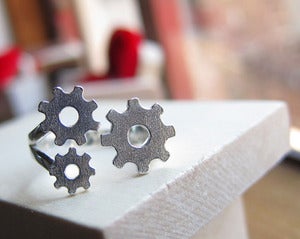 Image of Gears - Handmade Silver Ring