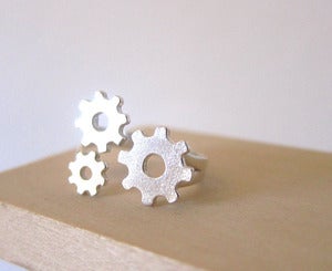 Image of Gears - Handmade Silver Ring