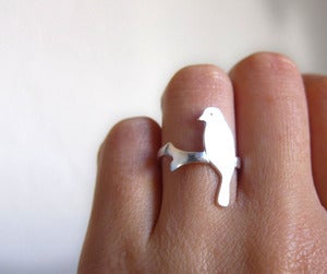 Image of Flying Bird - Handmade Silver Rings