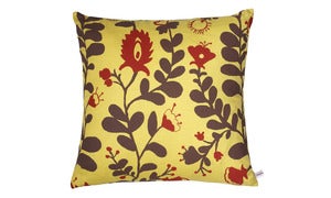 Image of Hungarian Floral Cushion-Yellow