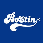 Image of Retro Bostin Design - Royal Blue, available as Tee Shirt and Poster