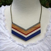 Image of Chevron Pendant- Scarlet and Azure Blue