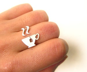 Image of Afternoon Tea (Cup) Ring - Handmade Silver Ring