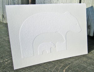 Image of Blissful Bears Letterpress Notecards