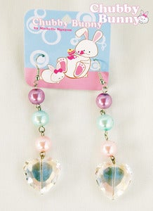 Image of Glass Heart Earrings