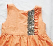 Image of Sparkle Soiree Dress in Ginger Peach - 4T