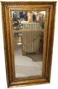 Image of Antique Early 19C Baroque Style Tall Narrow Gilt Wood Mirror NR 