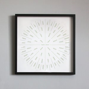 Image of 5 Generation Sunburst Family Tree 19¾"x19¾"