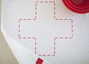 Image of tea towel - cross