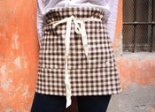 Image of checked half apron