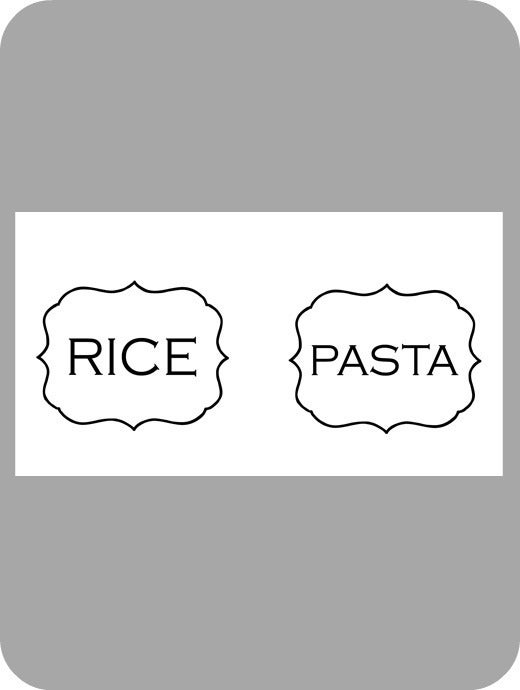 Image of Labels:Pasta & Rice (frame)