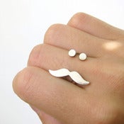 Image of Mr. Mustache Ring - Handmade Silver Ring
