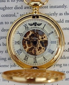 Image of Golden Roman Timekeeper Wind-Up Pocket Watch