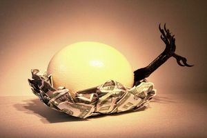 Image of Original Art Ostrich Egg Sculpture "The Birth of OMARINA"
