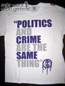 Image of "Politics & Crime" Tee (White/Purple)
