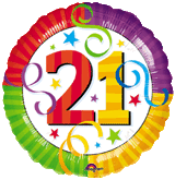 Image of Age 21 BALLOON IN A BOX.
