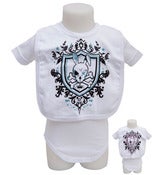 Image of BAVOIR "LAPIN" BLANC MOTIF BLEU OU ROSE