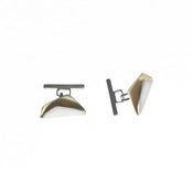 Image of Silver cufflinks with gold plated detail