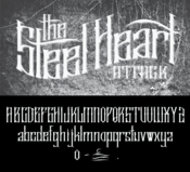 Image of THE STEEL HEART ATTACK CUSTOM FONT