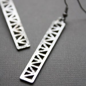 Image of Steel Town Long Brace Earrings