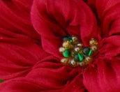 Image of holiday red silk shibori ribbon by the yard
