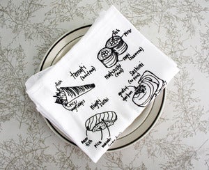 Image of sushi lover floursack dish towels