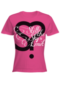 Image of Girls Pink S-Heart Swoop Neck