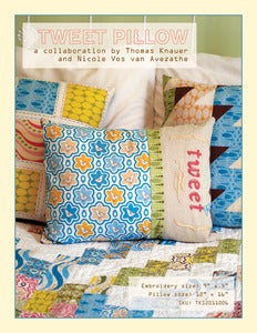 Image of Tweet Embroidery and Pillow Pattern (Digital Download)