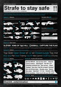 Image of Strafe to stay safe poster