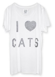 Image of I HEART CATS · ZKW-PSP11-004 · WHITE