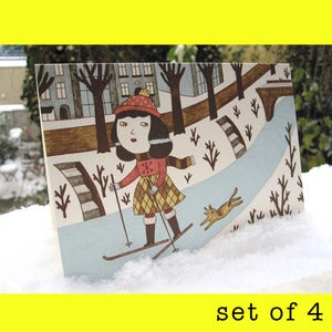 Image of Greeting card WINTER *set of 4*