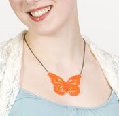 Image of Orange Butterfly Necklace